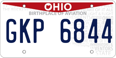 OH license plate GKP6844
