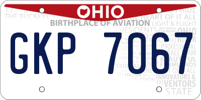 OH license plate GKP7067