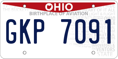 OH license plate GKP7091