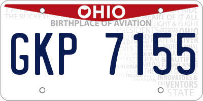 OH license plate GKP7155