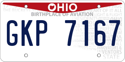 OH license plate GKP7167