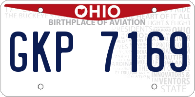 OH license plate GKP7169