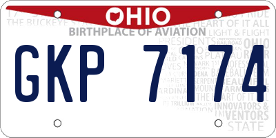 OH license plate GKP7174
