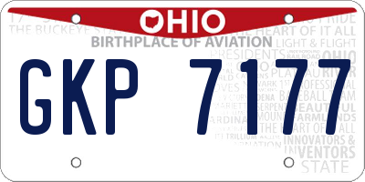 OH license plate GKP7177