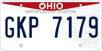 OH license plate GKP7179