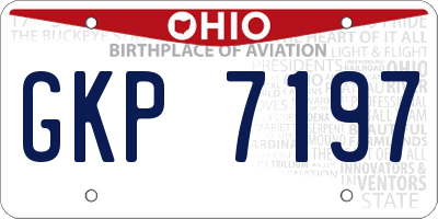 OH license plate GKP7197