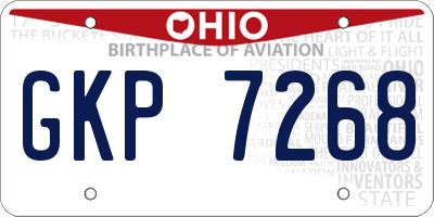 OH license plate GKP7268