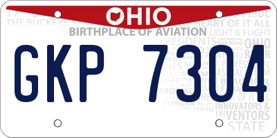 OH license plate GKP7304