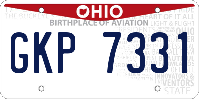 OH license plate GKP7331