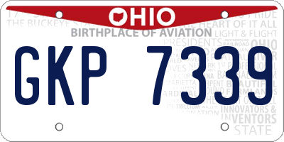 OH license plate GKP7339