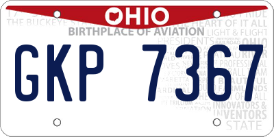 OH license plate GKP7367