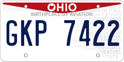 OH license plate GKP7422