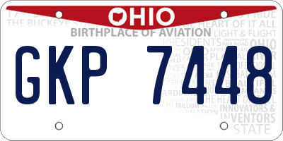 OH license plate GKP7448