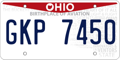 OH license plate GKP7450