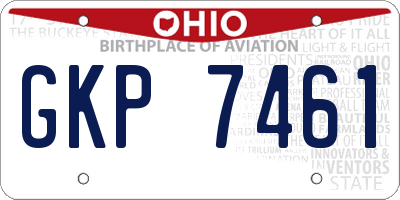 OH license plate GKP7461