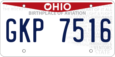 OH license plate GKP7516