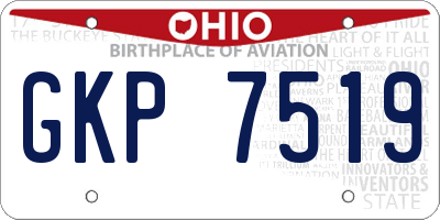 OH license plate GKP7519