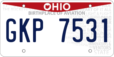 OH license plate GKP7531