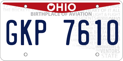 OH license plate GKP7610