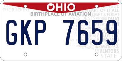 OH license plate GKP7659