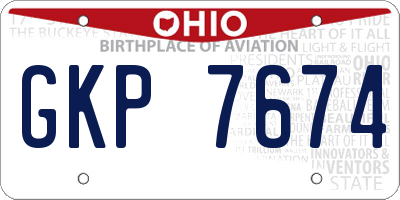 OH license plate GKP7674