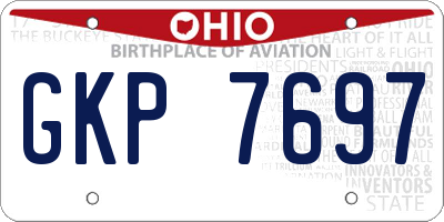 OH license plate GKP7697