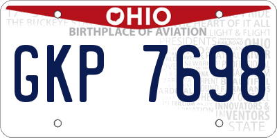 OH license plate GKP7698