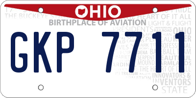 OH license plate GKP7711