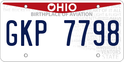 OH license plate GKP7798