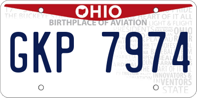 OH license plate GKP7974