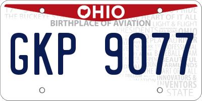OH license plate GKP9077