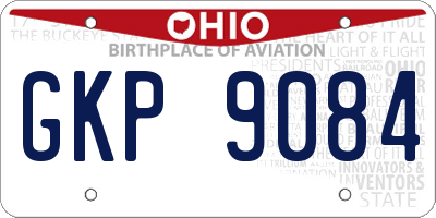 OH license plate GKP9084