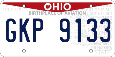 OH license plate GKP9133