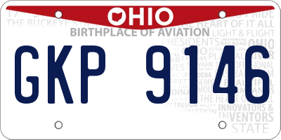 OH license plate GKP9146