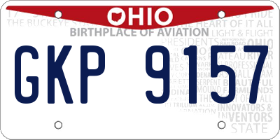 OH license plate GKP9157