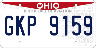 OH license plate GKP9159