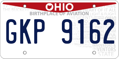 OH license plate GKP9162