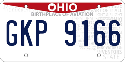 OH license plate GKP9166