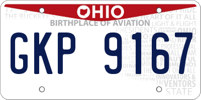 OH license plate GKP9167