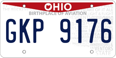 OH license plate GKP9176