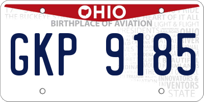 OH license plate GKP9185