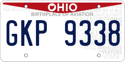 OH license plate GKP9338