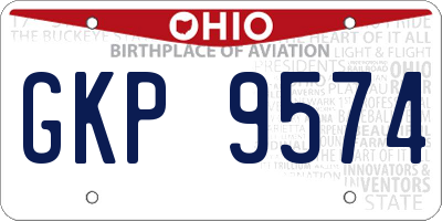 OH license plate GKP9574