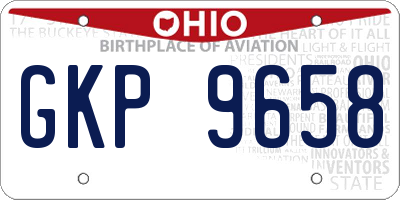 OH license plate GKP9658