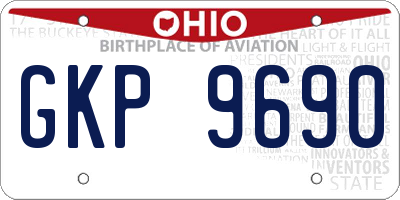 OH license plate GKP9690