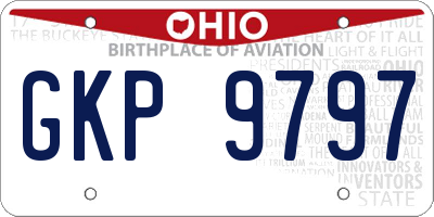 OH license plate GKP9797