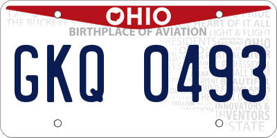OH license plate GKQ0493