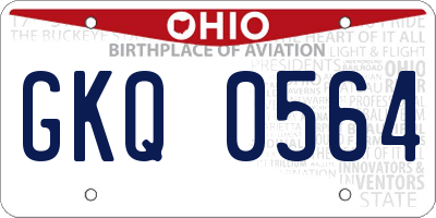 OH license plate GKQ0564