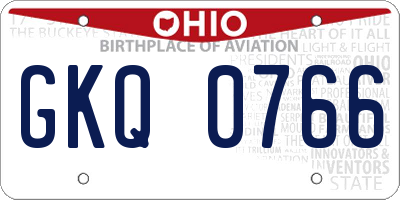 OH license plate GKQ0766