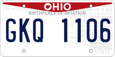 OH license plate GKQ1106